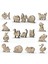 - 4 Parçalı Eğitici Masif Ahşap Puzzle - Hayvanlar - Boya Setli 4