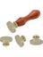 Boş Mum Mühür Pirinç Damga Başlığı Yuvarlak 25MM Bronz 1