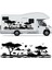 Aslan Karavan Sticker. Asfika Doğa Manzarası Kamp Karavan STICKER-S1360 1
