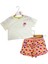 Kız Çocuk İkili Takım Baskılı T-Shirt+Desenli Şortlu 8