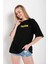 Kadın Oversize Freedom Baskılı T-Shirt 3