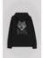 Göktürkçe Türk Bozkurt Wolf Kafa Ön ve Arka Baskılı Sweatshirt Kapüşonlu Hoodie 1
