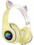 Rgb Işıklı Kedi Kulak Kulaküstü Bluetooth Kulaklık 1