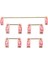 Altın Kaplamalı Vidalı Sabitleyiciler 2u 6.25U Set 104 108 96 Pembe (Yurt Dışından) 2