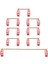 Altın Kaplamalı Vidalı Sabitleyiciler 2u 6.25U Set 104 108 96 Pembe (Yurt Dışından) 5