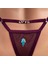 - Ice Cream Baskılı Transparan Tül G-string, Tanga, Kadın Iç Çamaşırı Bordo 4