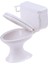 Beyaz Dollhouse Mobilya Mini Banyo Tuvalet Ekran Modeli Oyuncak Yaşam Sahnesi (Yurt Dışından) 3