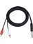 Adaptör 6.35 mm - 2rca Kablo Y Ayırıcı 3,5 mm Ses Kablosu (Yurt Dışından) 2