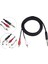 Adaptör 6.35 mm - 2rca Kablo Y Ayırıcı 3,5 mm Ses Kablosu (Yurt Dışından) 3