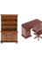2pcs 1/12 Dollhouse Ahşap Yazma Masası Sandalye ve Çekmece Dolabı Mobilya Oyuncakları (Yurt Dışından) 1