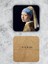 Johannes Vermeer Sanatı Temalı  Ahşap Bardak Altlığı Ahşap Baskılı Altlık 6'lı set (9 x9CM) 5