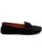 Siyah Süet Leather Kadın Loafer Ayakkabı K0127422510210 2