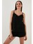 Dantelli V Yaka Ip Askılı Mini Şortlu Pijama Takımı Bayan Pijama Takımı 6110300 4