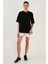 Pamuklu Oversize Bisiklet Yaka T Shirt Bayan T Shirt 5864562 4