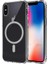 Apple iPhone Xs Max 6.5 Kılıf Magsafe Şarj Özellikli Şeffaf Sert Pc Zore Embos Kapak 1