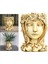 2x Yüz Heykel Flowerpot Etli Tencere Masaüstü Kapalı Dış Mekan Dekorasyon (Yurt Dışından) 2
