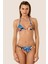 24569 Saks Desenli Bikini Takımı 1