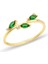 Yeşil Damla Taşlı Çıtır Altın Yüzük CGKYZK0084 1