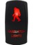 Siyah Sasquatch Rocker Switch Rv Için 12V/24V 5pin - Kırmızı LED 2