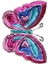 2xbutterfly Şekil Payetleri Dikiş Aplike Kumaş Yama Süslemeleri 40X30CM 2 Pcs (Yurt Dışından) 5