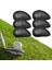 6 Pcs Golf Demir Kafa Kapakları Golf Kulüpleri Için Set Irons Premium Işlemeli Siyah 5