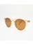 Unisex Yuvarlak Açık Kahverengi Çerçeve Kahve Cam Güneş Gözlüğü 1001 14 53-20-140 2