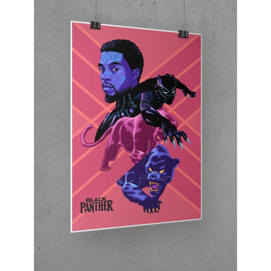 Black Panther Poster 45X60CM Kara Panter Afiş - Kalın Poster Kağıdı Dijital Baskı