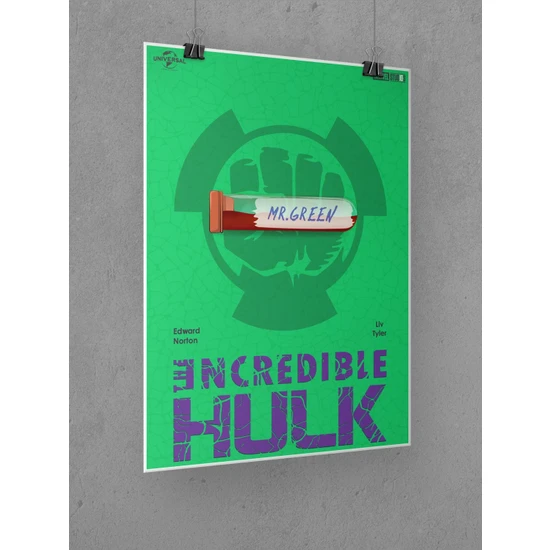 Saturndesign Hulk Poster 45X60CM Yeşil Dev Afiş - Kalın Poster Kağıdı Dijital Baskı
