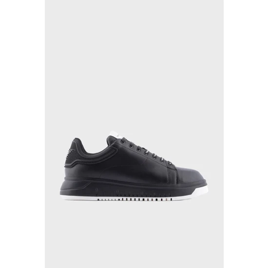 Emporio Armani Logolu Sneaker Ayakkabı Erkek Ayakkabı X4X264 XN001 K001