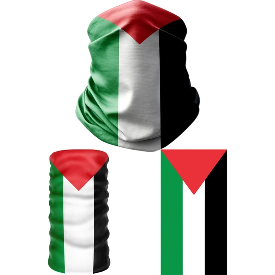 E-Taktik Multifunctional Flag Of Palestine Seamless Uv+Face Mask Headband Bandana Do Rag Hairband