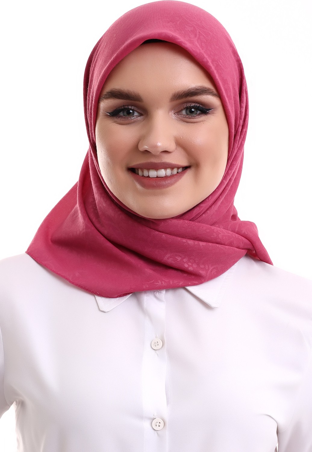 İhvan Online Kofra Desenli Baş Örtü - Kırmızı