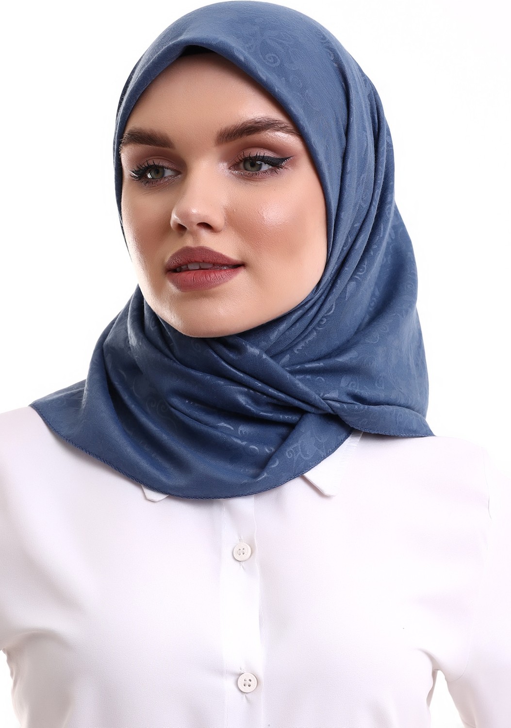 İhvan Online Kofra Desenli Baş Örtü - Kırmızı görsel 7