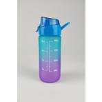 Herevin 500 ml Çift Renk Ölçü Baskılı Motivasyon Cam Su Şişesi Mavi – 11808-160