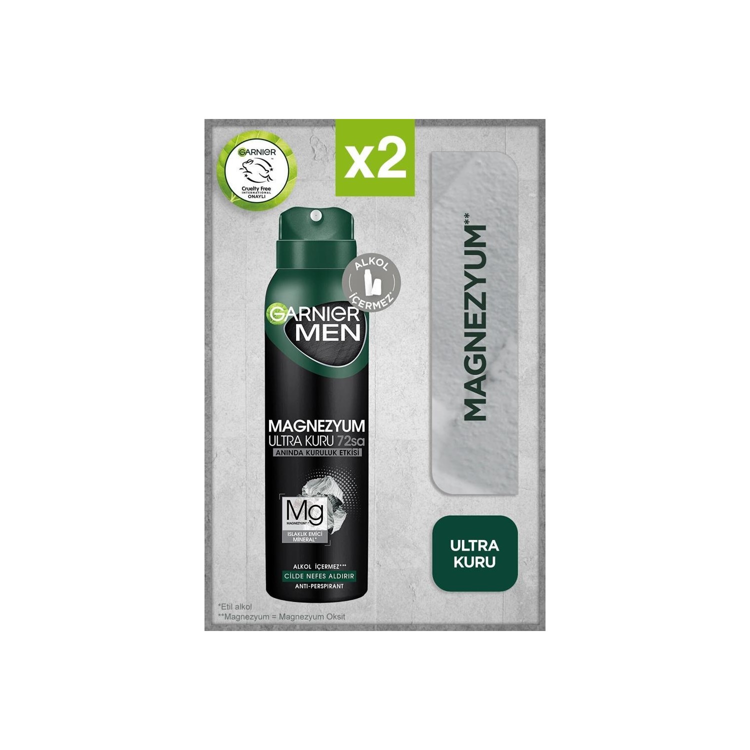 Garnier Magnezyum Ultra Kuru Erkek Sprey Deodorant 150 ml X2 Fiyatı