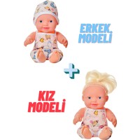 Global Toys Erkek ve Kız Modelli 2 Adet Ingilizce Konuşan Ağlayan Et Bebek