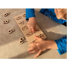 Marwin Craft Ahşap Sayı Bulmaca,montessori Eğitici Sayı Seti, Çocuk Öğrenme Etkinliği +3 Yaş