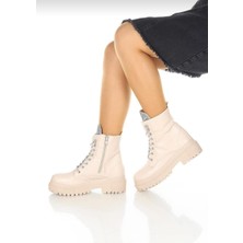 Hera Shoes Hera Kadın Siyah Bağcıklı  Postal