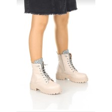 Hera Shoes Hera Kadın Siyah Bağcıklı  Postal