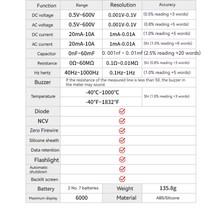 Taşınabilir 4,8" Yüksek Çözünürlüklü Ampermetre(Yurt Dışından)