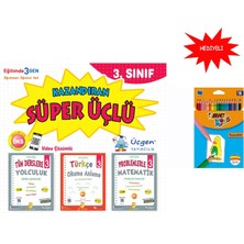 3. Sınıf Kazandıran Süper Üçlü Set+ Bic 18 Li Kuru Boya Hediyeli