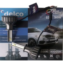 Delco Special Serisi Hb4 9006 LED Xenon Slim LED 8000 Lümen 6500K