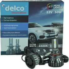 Delco Special Serisi Hb4 9006 LED Xenon Slim LED 8000 Lümen 6500K