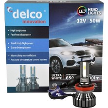 Delco Special Serisi H11 LED Xenon Slim LED Far 8000 Lümen 6500K