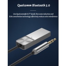 Hobimtek Hta-27 Araç Bluetooth Alıcısı 3.5mm Jack ve Dahili Mikrofonlu Araba Bluetooth, Araba ve Ev Ses Sistemi V5.0
