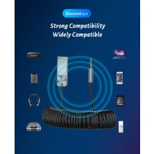 Hobimtek Hta-27 Araç Bluetooth Alıcısı 3.5mm Jack ve Dahili Mikrofonlu Araba Bluetooth, Araba ve Ev Ses Sistemi V5.0