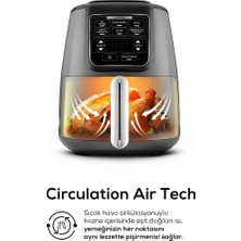 Karaca Air Pro Cook XL 2 in 1 Konuşan Airfryer Space Gray