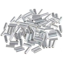 Remiel 3X100PCS Tek Alüminyum Balık Kılıf Tüpü Tel Lider Kollu 1.0mm 3 Pcs (Yurt Dışından)