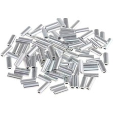 Remiel 3X100PCS Tek Alüminyum Balık Kılıf Tüpü Tel Lider Kollu 1.0mm 3 Pcs (Yurt Dışından)