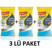 Koroplast Temizlik Mendili Banyo 20X30 cm 30 Yaprak x 3 Paket