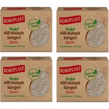 Koroplast Bulaşık Süngeri Doğal Killi 2 Li x 4 Adet